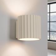 SOLLUX LIGHTING Vägglampa RIBLA, beige, Ø 10 cm, metall, G9