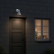 PR Home Utomhusvägglampa Mini-Tripp, silverfärgad, IP44, E27