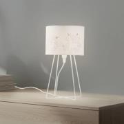 Duolla Mila bordslampa, tyg, enhörningar, E14, höjd 32,5 cm