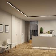 Paulmann LED-ljuslist Linion, svart, 100 cm, 3 000 K