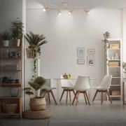 Briloner Takspotlight Tapp, beige, längd 61 cm, 4 lampor, GU10