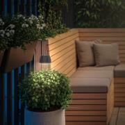 Briloner LED-markspettslampa RIFFLE MINI, antracit Ø 9 cm, IP44