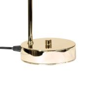 Domiluce Bordslampa Rico, glas/metall, guld/vit, höjd 36 cm