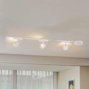 Lindby Skensystem 48V Lumaro, spots, 3 lampor, vit, Ø 7,3 cm