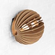 MCJ Vägglampa Clay, Ø 23 cm, björkplywood, infälld, E27