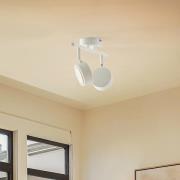 Lindby strålkastare Jyla, vit, 2 700 K, 2-ljus, GX53