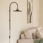 Globen Lighting Vägglampa COBBLER, grön, höjd 75 cm, glas