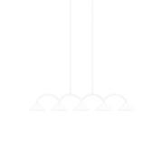 Globen Lighting hänglampa CURVE 5, vit, 5 lampor, 165 cm