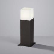 Trio Lighting LED-sockellampa HUDSON, antracit, höjd 30 cm, metall IP4...