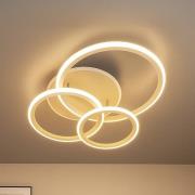 FISCHER & HONSEL LED-taklampa Gelder, 60 cm, gråbeige/sandfärgad, RGBW...