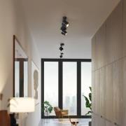 Escale LED-spot BRUSH, svart, 50 cm, 3 lampor, metall, dimbar, 2 700 K