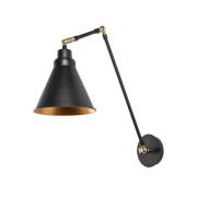 Opviq Vägglampa Berceste 7956, svart/guld, höjd 56 cm