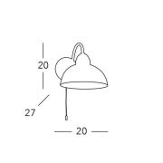 austrolux Kolarz vägglampa Nonna Ø 20 cm Blomma guldfärgad Kant vågig