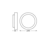 OSRAM taklampa ORBIS MADRID, vit, Ø 29 cm, metall/glas