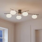 Lindby Valisa taklampa, svart, 5-ljus