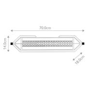 Quintiesse LED-vägglampa ESPADA, polerad krom Bredd 70 cm Metall IP44