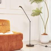 Lindby golvlampa Jyla, 88 cm, matt svart, GX53, flexibel