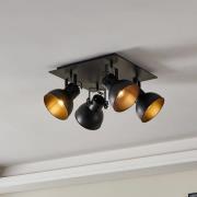 EGLO Takspotlight Barnstaple, svart, 4 lampor