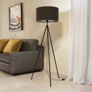 EGLO Golvlampa Marasales av textil, trebent