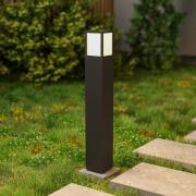 Deko-Light Facado II väglampa, höjd 65 cm, kantig, mörkgrå/opal