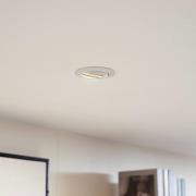 PRIOS takinbyggnadslampa Fibur, vit, zink, Ø 8,2 cm, 3-pack