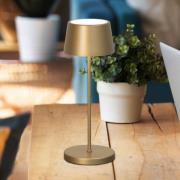 FH Lighting LED-batteridriven bordslampa Asena Pro bronsfärgad 30 cm m...