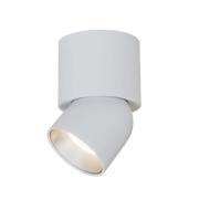 The Light Group SLC LED-takspotlight CUP, vit/silver, 930, Ø 7,5 cm, d...