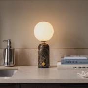 Globen Lighting Torrano, batteridriven bordslampa, marmorbrun