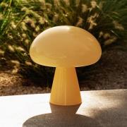 Gubi LED-batteridriven bordslampa Obello, mjukt gul, IP44, glas