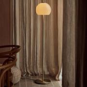 FRANDSEN Golvlampa Ball Glass, sandgrå, glas, 130 cm, E27