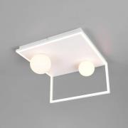 Trio Lighting LED-taklampa Arola, matt vit, bredd 37 cm, metall