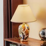 austrolux Bordslampa Damasco med 24 karats guld, Ø 30 cm