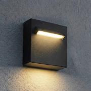 Lucande LED-vägginbyggnadslampa Joril, 9,4 cm, svart, IP65