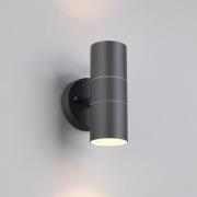 Trio Lighting Utomhusvägglampa Turia, antracit, höjd 16 cm, metall