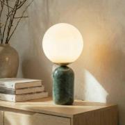 Lindby bordslampa Lennes x Eva Söllner, grön, marmor, Ø 20 cm