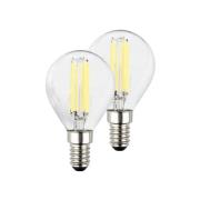 Briloner LED-lampa droppe E14 4W klar 3000K 840lm energiklass A 2er