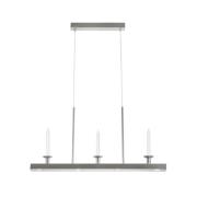 Markslöjd LED-hänglampa Dining, nickel, järn, längd 82 cm, dimbar.