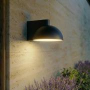 Lucande LED-utomhusvägglampa Velira, svart, metall, IP54