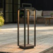 Lucande LED utomhusbelysning Elaja, svart, laddningsbart batteri, USB,