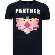 Local Fanatic Panther For A Cougar Rhinestone - Man T shirt - 5780B Bl...