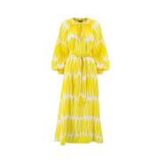 Kiton Maxi klänningar Yellow, Dam