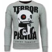 Local Fanatic Terror Panda Sweater - Tröjor Män - 11-6303G Gray, Herr
