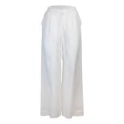 P.a.r.o.s.h. Wide Trousers White, Dam