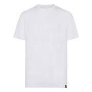 Boggi Milano T-shirt i stretchlinnejersey White, Herr