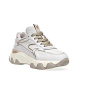 Hogan Hyperactive Vita och Platina Läder Sneakers - 36 White, Dam