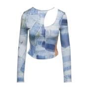 Andersson Bell Long Sleeve Tops Blue, Dam