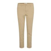 Part Two Slim-Fit Byxor Beige, Dam