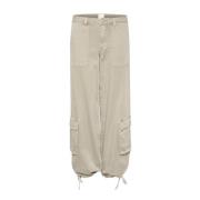 My Essential Wardrobe Straight Trousers Beige, Dam