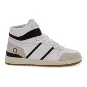 D.a.t.e. Läder- och mockasneakers, vit och svart, hög kvalitet White, ...