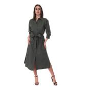 Seventy Cotton shirtwaister-dress Green, Dam
